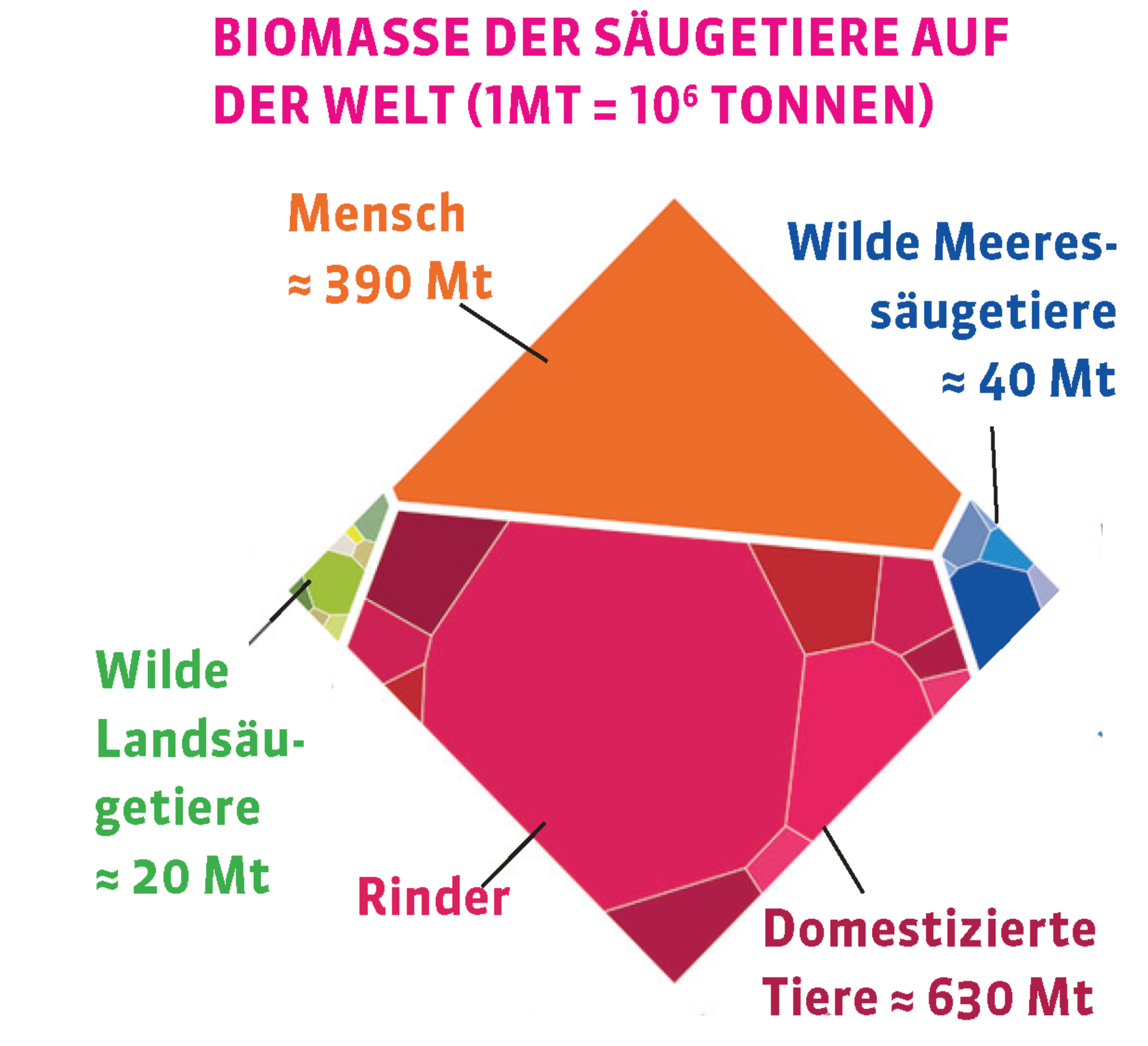 Biomasse der Säugetiere auf der Welt